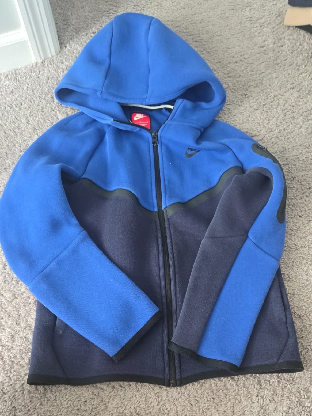 Nike Tech- Kids Hoodie- Royal Blue & Navy